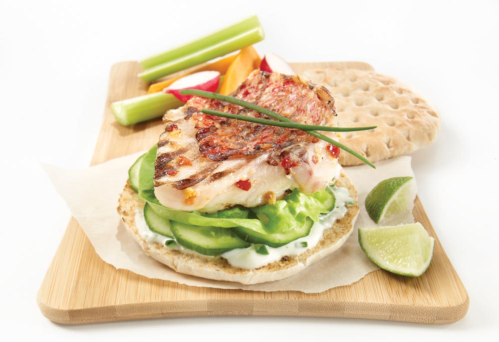 Fish burgers with lime