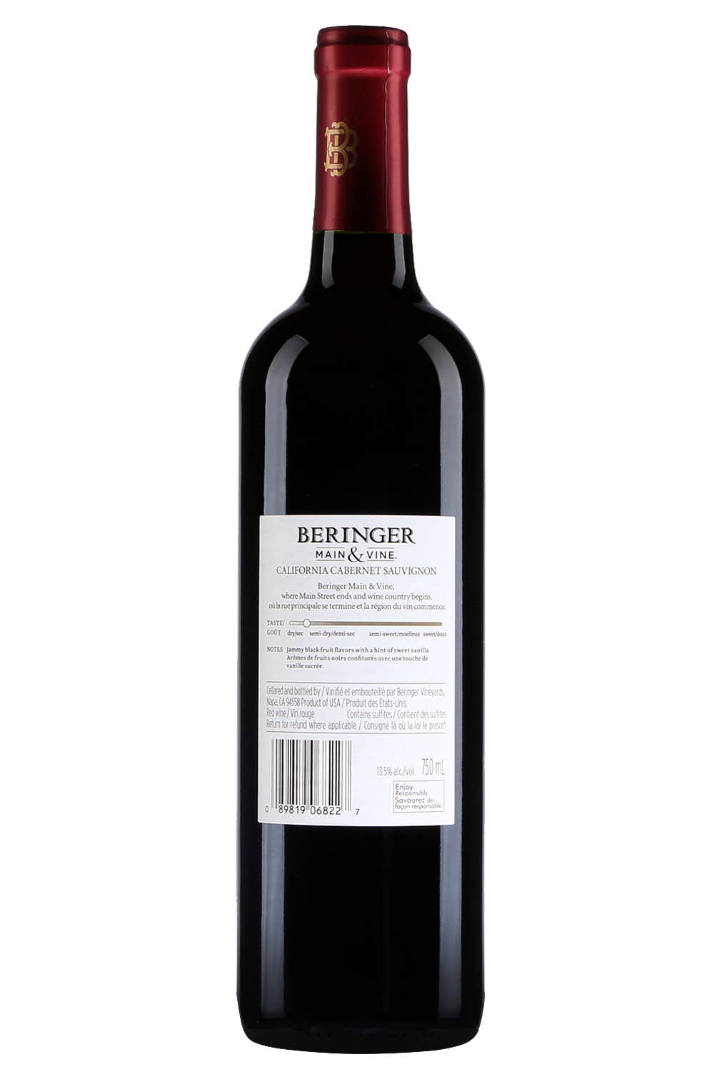 Beringer Main Vine Cabernet Sauvignon Product page SAQ.COM