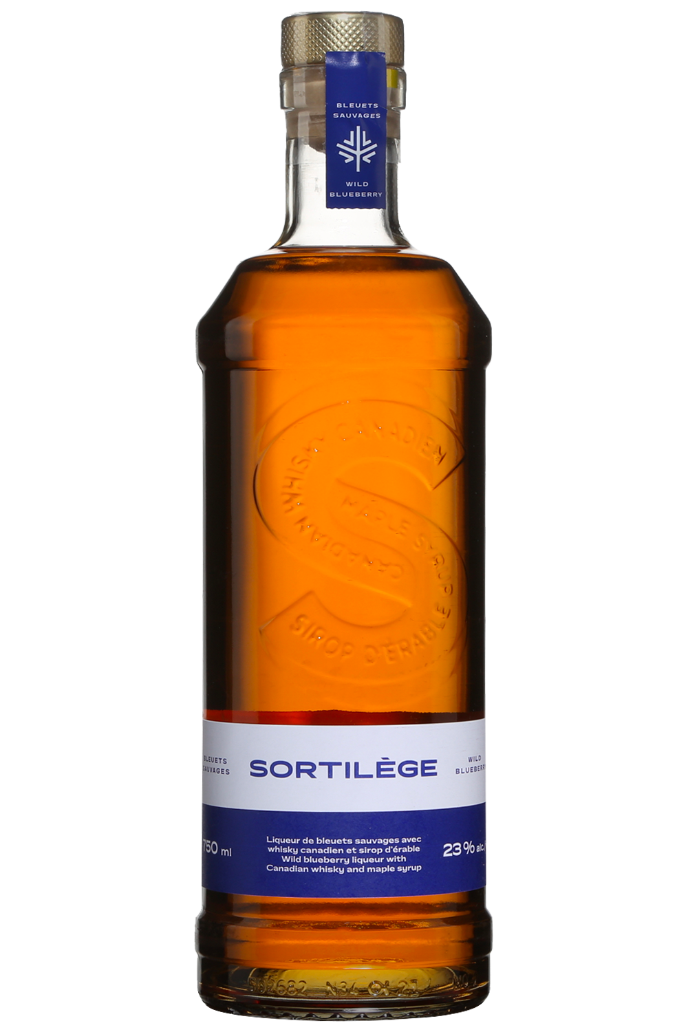 SORTILEGE Liqueur de Whisky Canadien au Sirop d'Erable et aux Bleuets