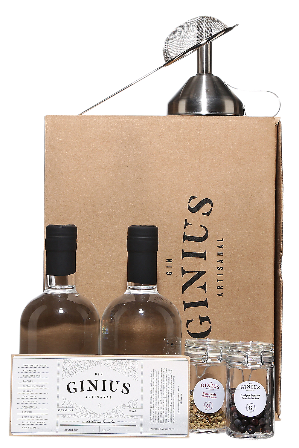 Ginius Gin kit - Coffret Cadeau, Fiche produit