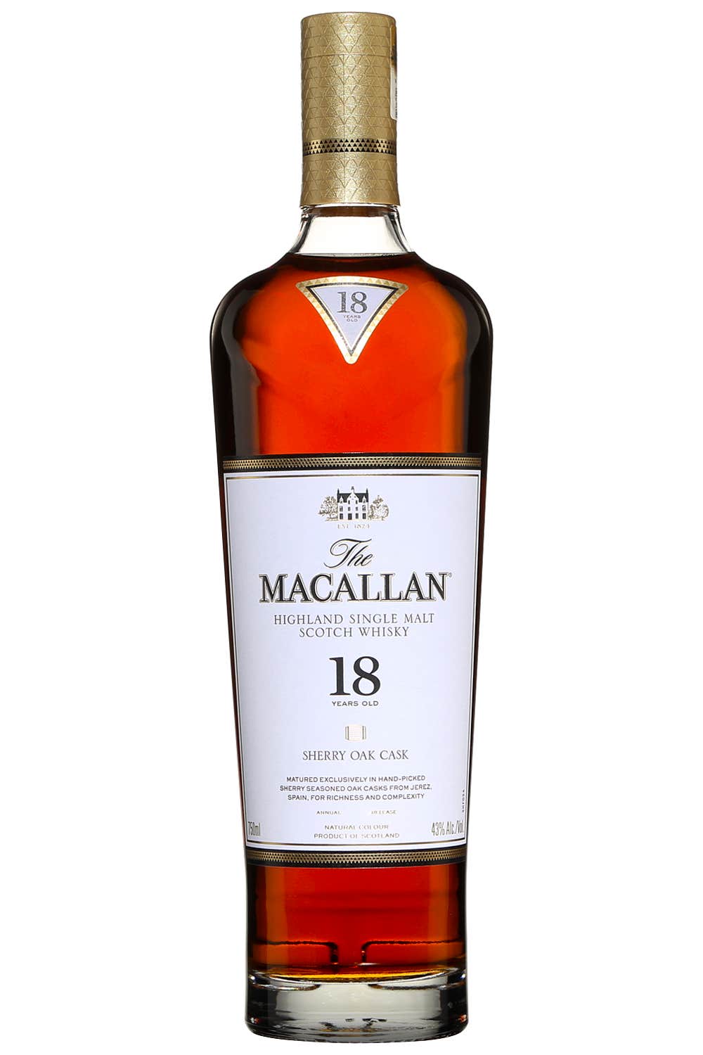 高級品市場 Macallan The Sherry Single Highlands Old Years Eighteen Oak ウイスキー