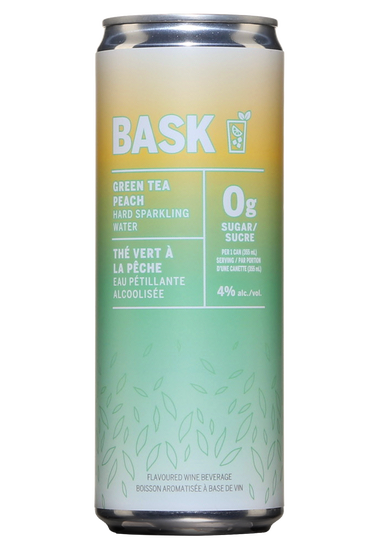 Bask Green Tea Peach Hard Sparkling Water