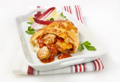 Sausage calzone pizza