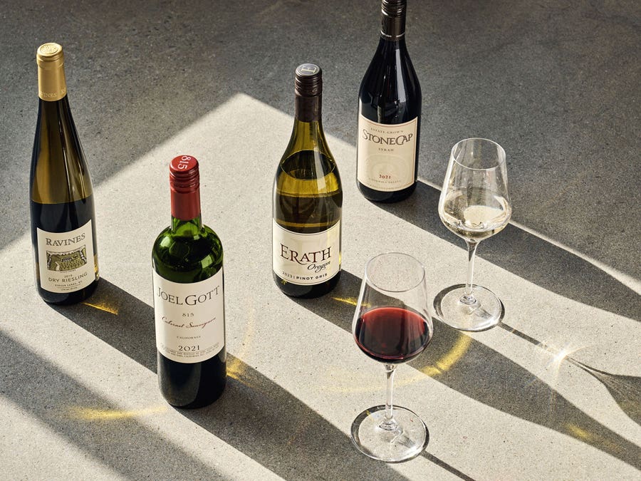 American wine: 4 regions, 6 suggestions