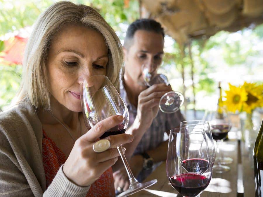 Dégustation de vin rouge