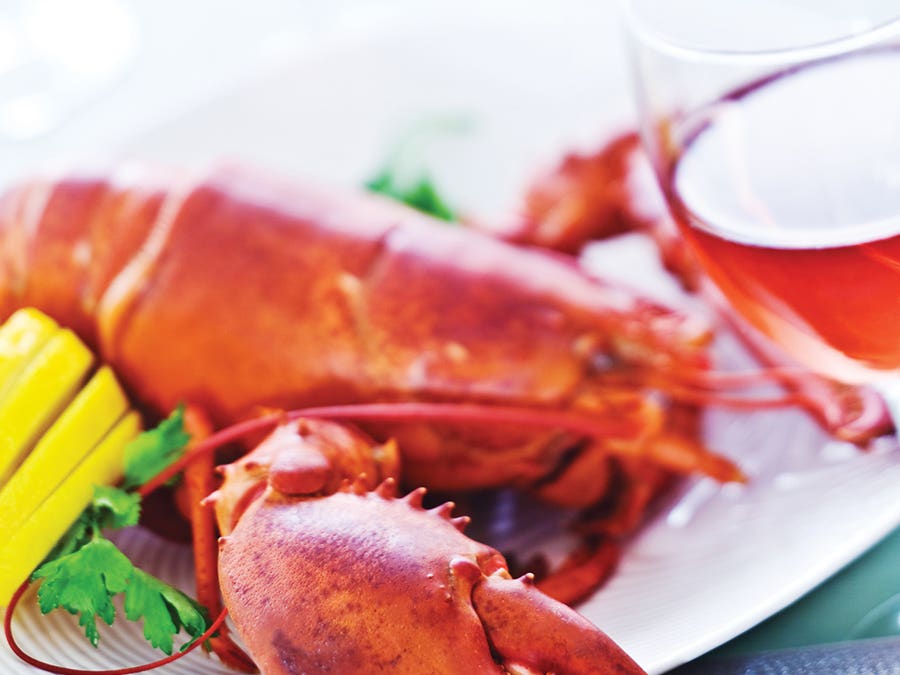 homard et rosé