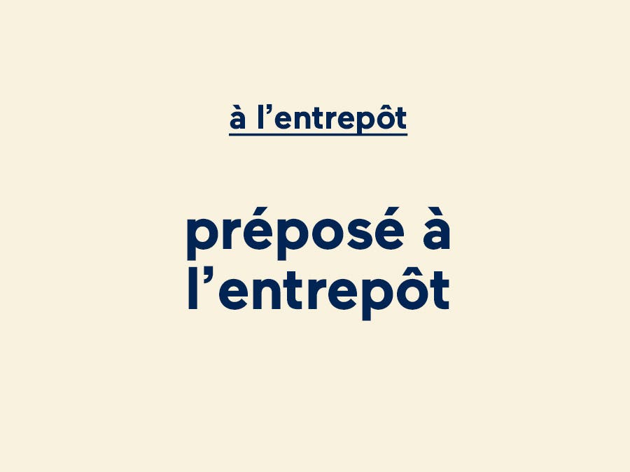 Préposé à l’entrepôt 