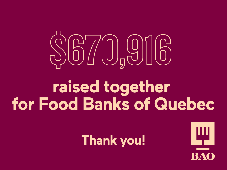 $670,916 raised together for Food Banks of Quebec