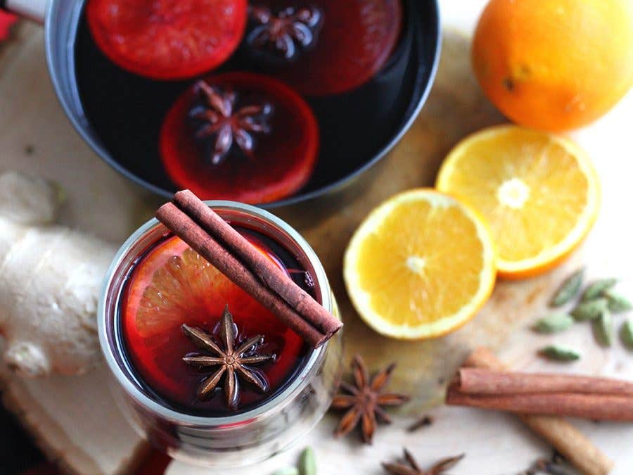 Comforting mulled wine.