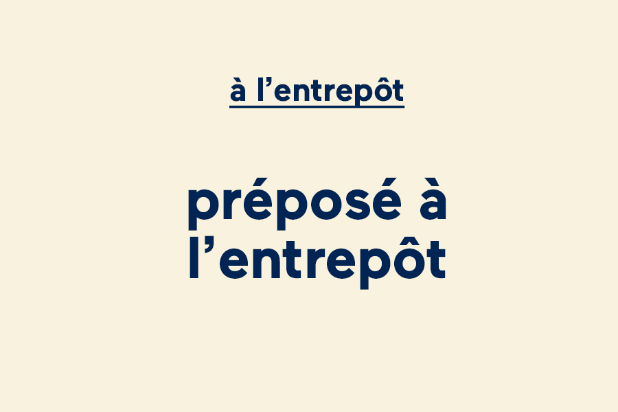 Préposé à l'entrepôt (étudiants)