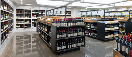 Displays in Société des alcools du Québec's store