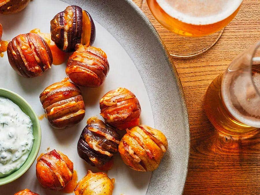 Mini bacon stuffed potatoes 