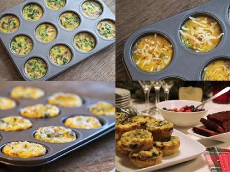 Homemade crustless mini quiches