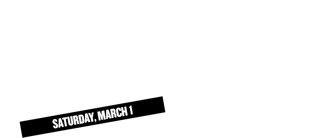 20% off selected products, Saturday, March 1.