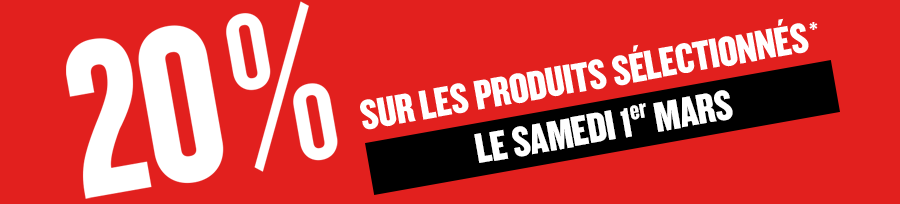 20% de rabais sur les produits sélectionnés