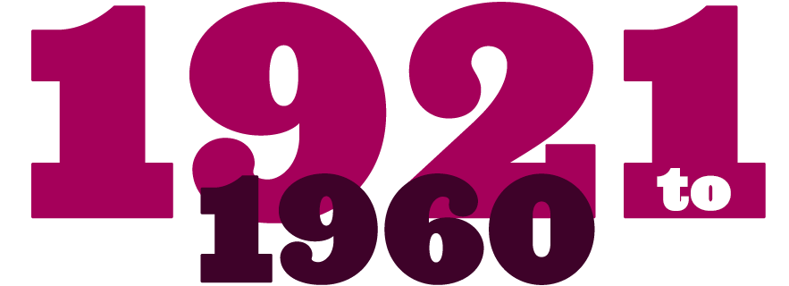 1921 à 1960 1921 à 1960