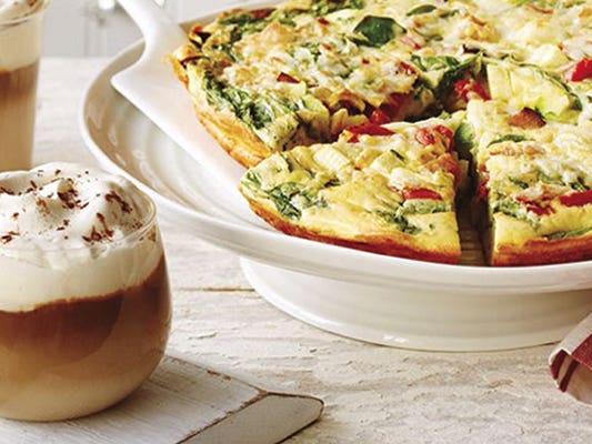 Frittata aux légumes sautés avec jambon au Coureur des Bois et bacon