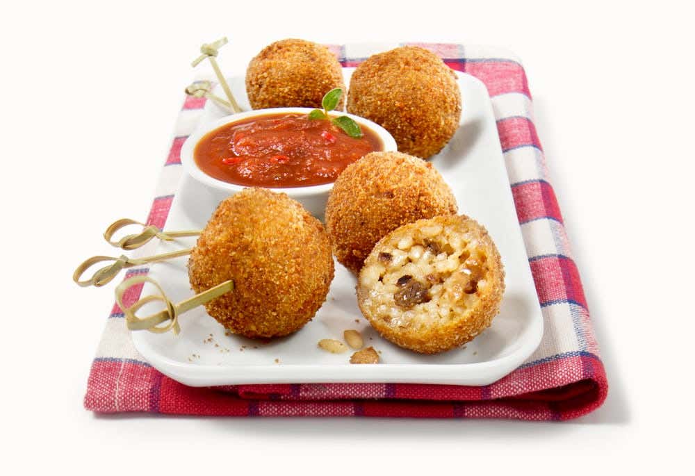 Mushroom arancini 