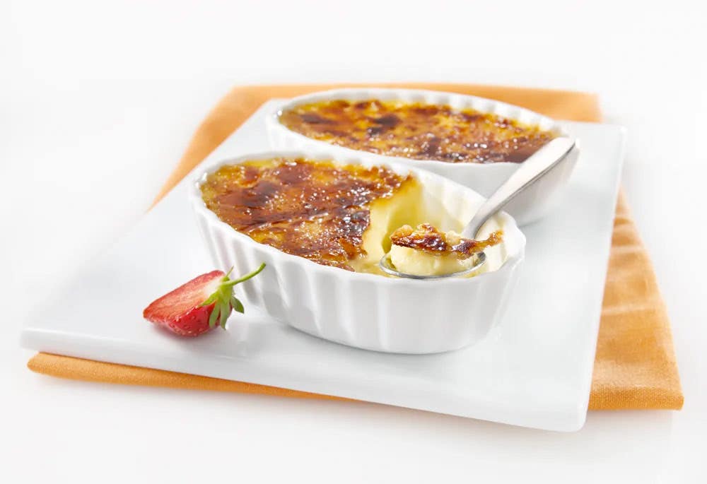 This link opens the recipe page. Crème brûlée.