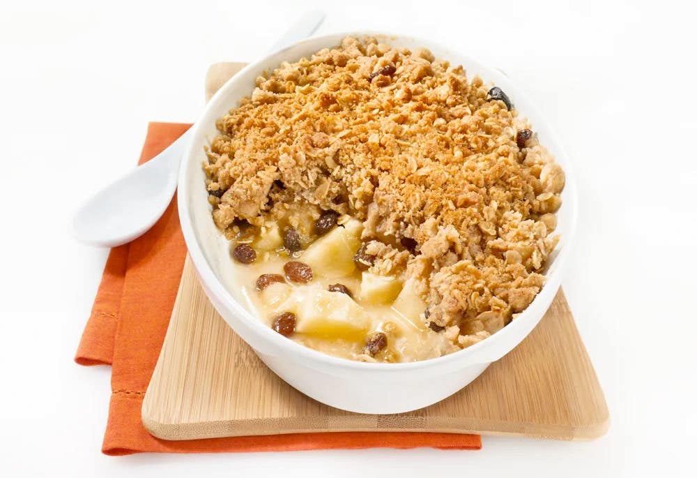 This link opens the recipe page. Apple crumble