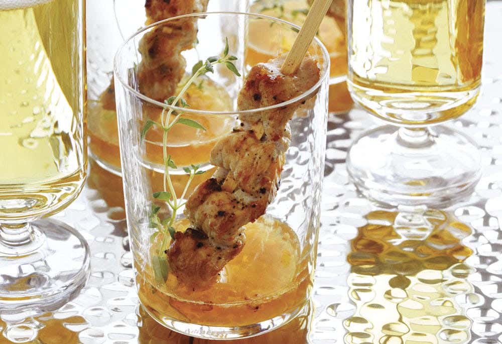 Bulle de Neige pork-cutlet brochettes