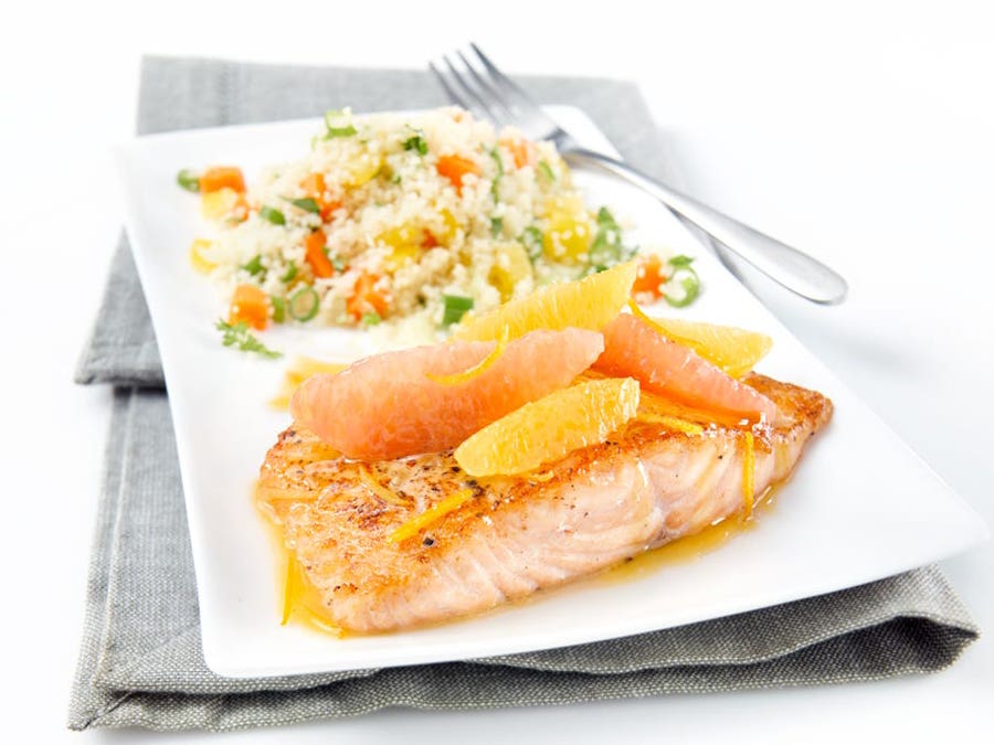 Salmon in citrus sauce