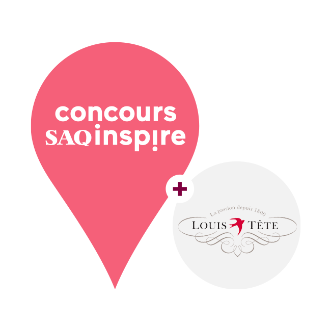 Logo Concours SAQ Inspire + Louis Tête Logo Concours SAQ Inspire + Louis Tête