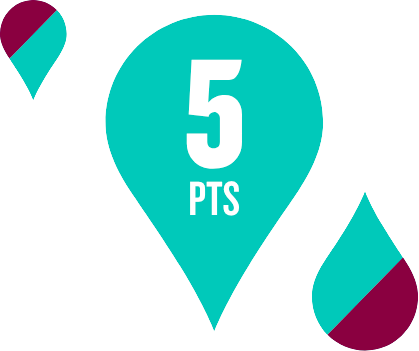 $1 = 5 points $1 = 5 points