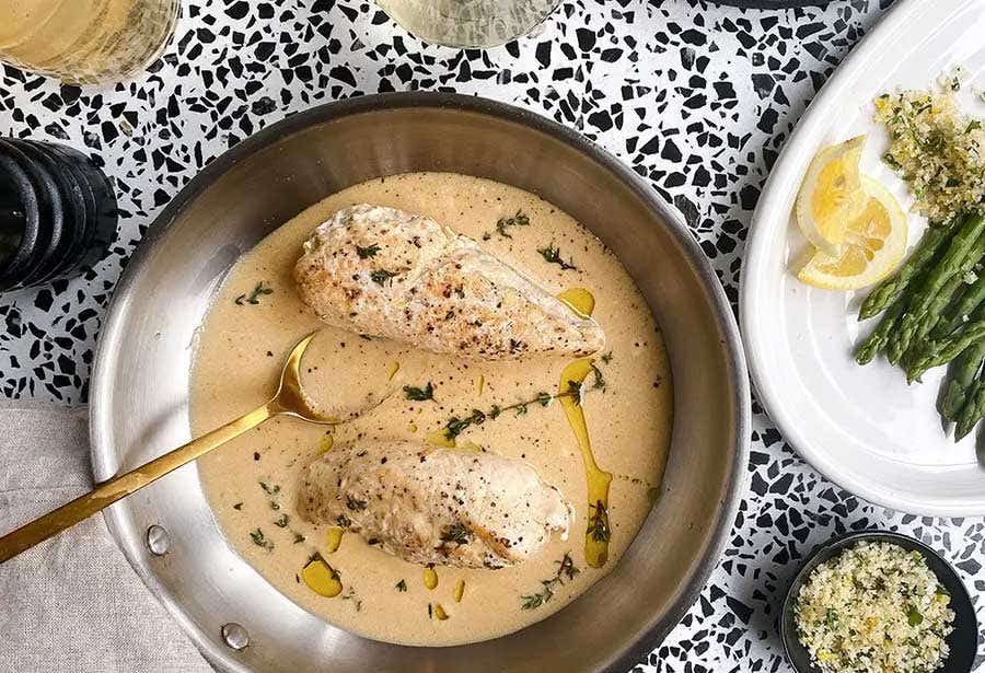 Chicken and Creamy Mustard Sauce