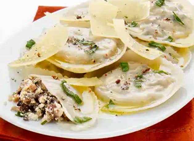 Raviolis aux champignons sauvages 