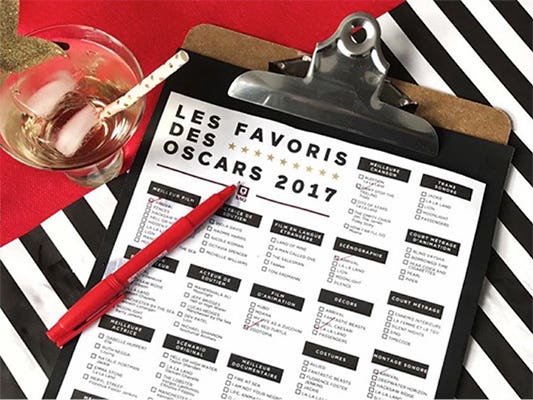 “Night's Favourites” voting card “Night's Favourites” voting card