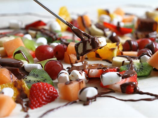 Chocolate fondue Chocolate fondue