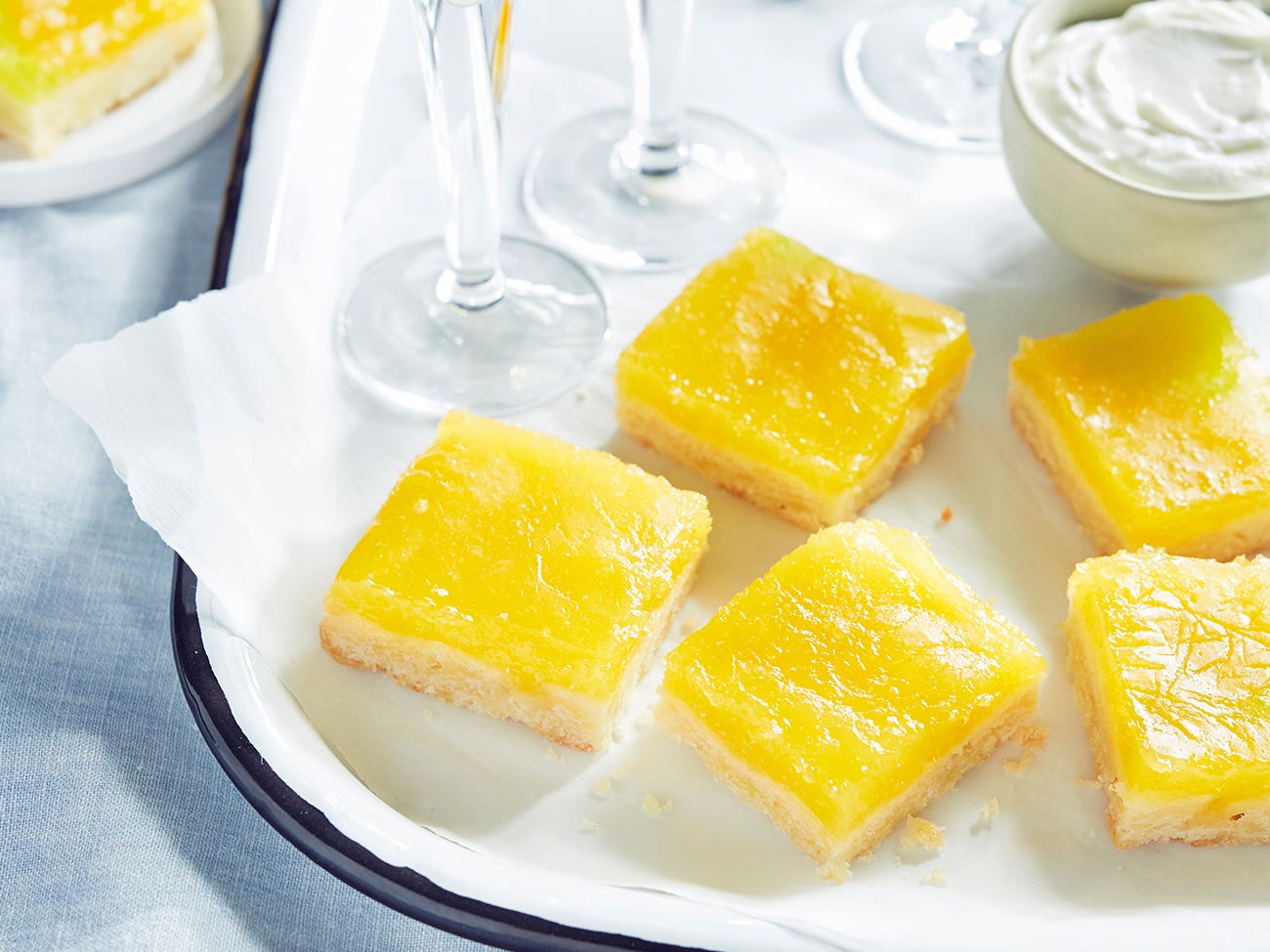 Carrés au citron et au limoncello