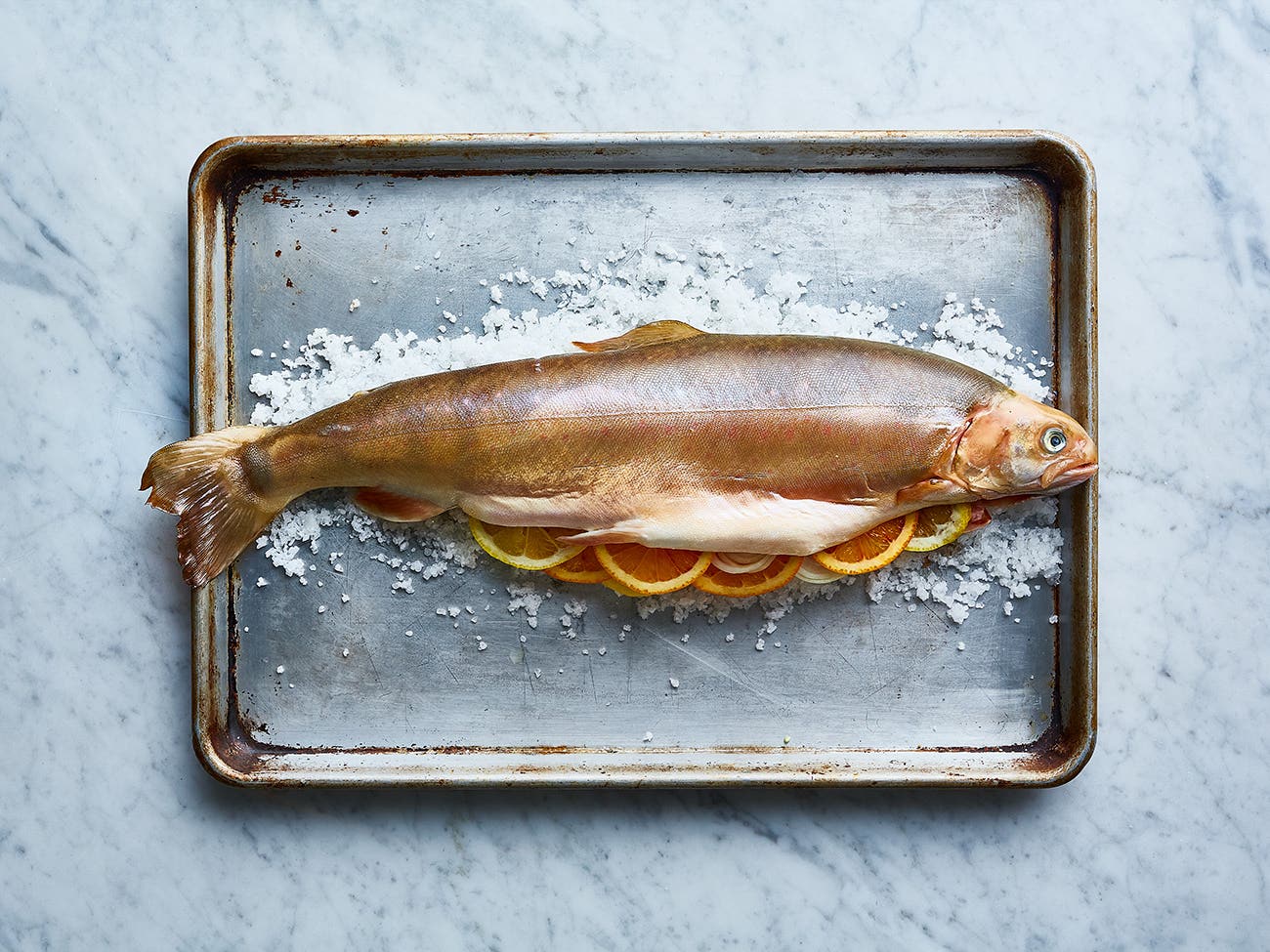 Saumon en croute de sel