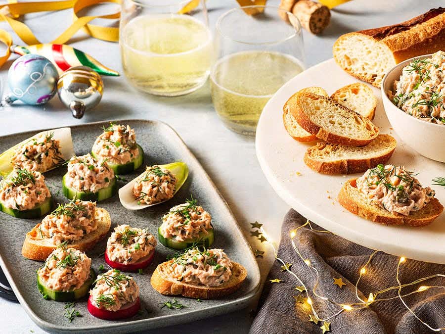 Rainbow trout rillette appetizers