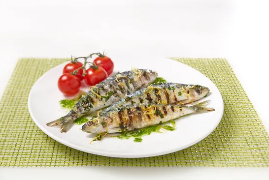 Grilled sardines