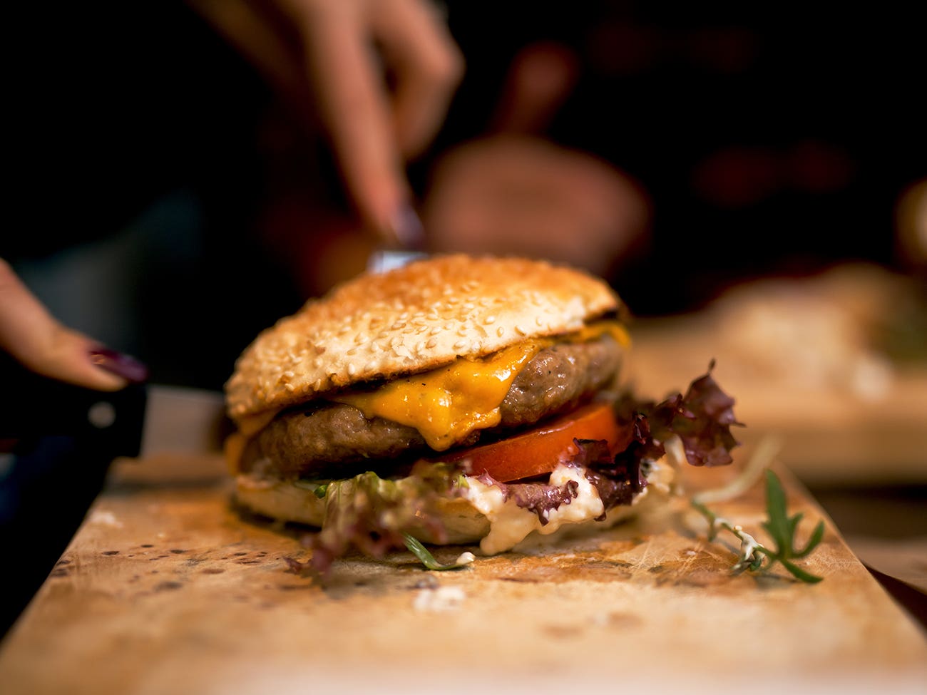 hamburger de BBQ gastronomique